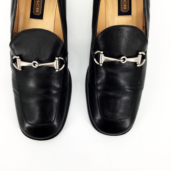 Coach Shoes - Vintage Coach Black Horse Bit Loafers Sz 9